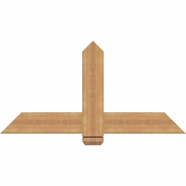 Ekena Millwork Eugene Smooth Timber Gable Bracket, Western Red Cedar, 48"W x 24"H x 1 1/2"D x 5 1/2"F, 12/12 Pitch GBW048X24X0206EUG00SWR - main